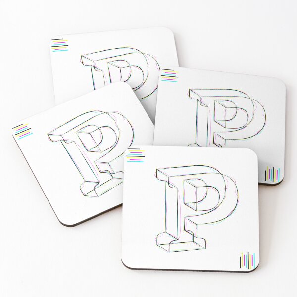 Item preview, P - cmyk strokes designed and sold by JanKrogh.