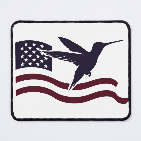 Item preview, American flag and hummingbird illustration symbolizing freedom and patriotism. Ideal for national pride and cultural celebrations. designed and sold by kitidach-create.