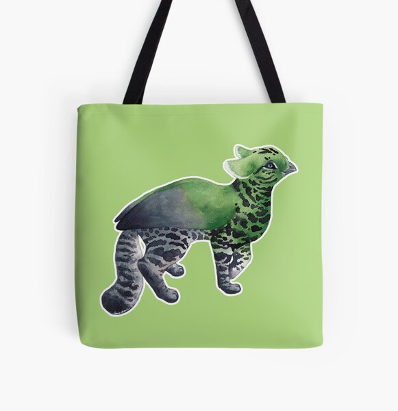 Aro Gryphon on Light Green | Aromantic Pride Griffon All Over Print Tote Bag