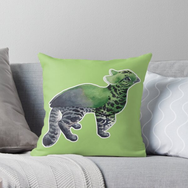Aro Gryphon on Light Green | Aromantic Pride Griffon Throw Pillow