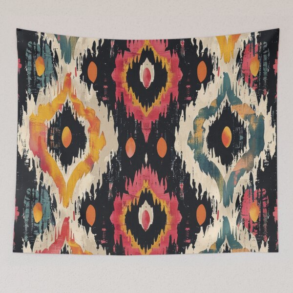Item preview, Ikat Pattern 3 colourful design designed and sold by LD ART.