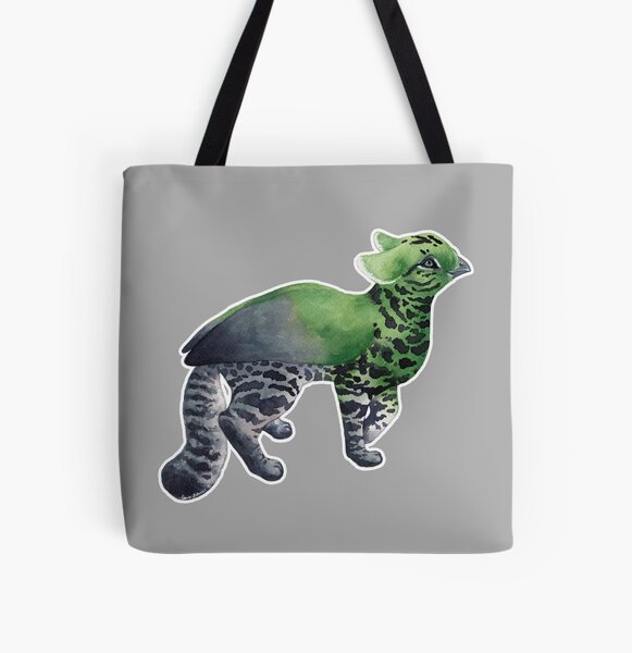 Aro Gryphon on Grey | Aromantic Pride Griffon All Over Print Tote Bag