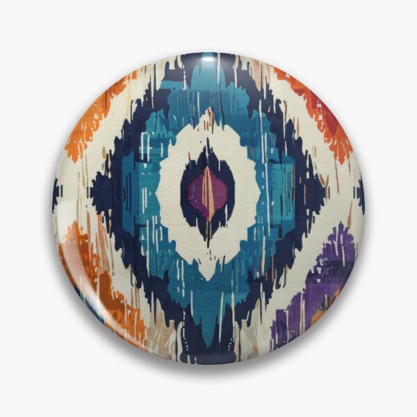 Item preview, Ikat Pattern 4 colourful design designed and sold by LD ART.