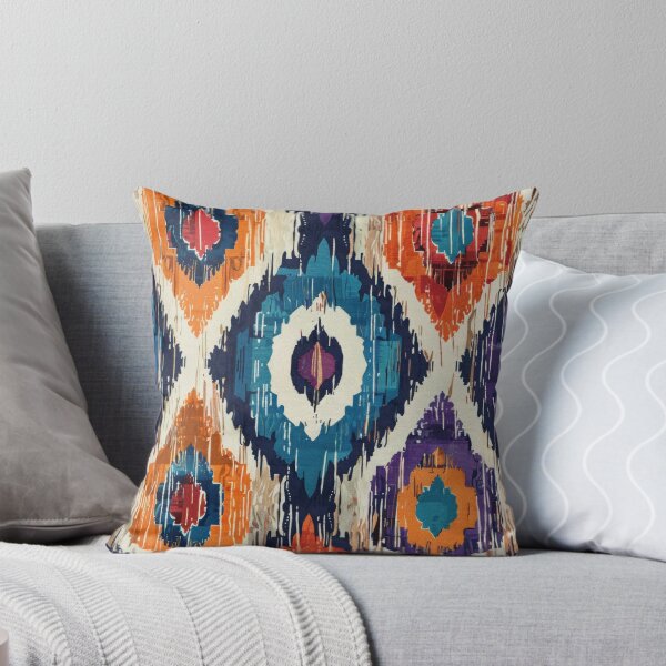 Item preview, Ikat Pattern 4 colourful design designed and sold by LD ART.