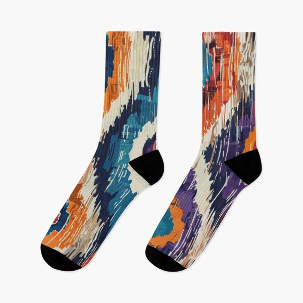 Item preview, Ikat Pattern 4 colourful design designed and sold by LD ART.