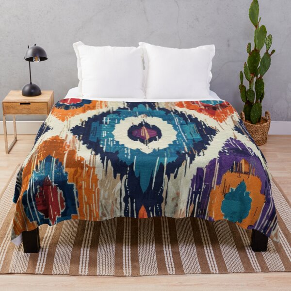 Item preview, Ikat Pattern 4 colourful design designed and sold by LD ART.