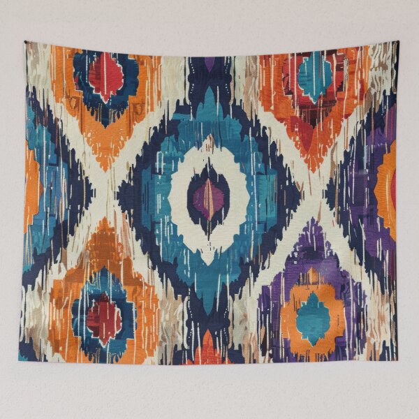 Item preview, Ikat Pattern 4 colourful design designed and sold by LD ART.