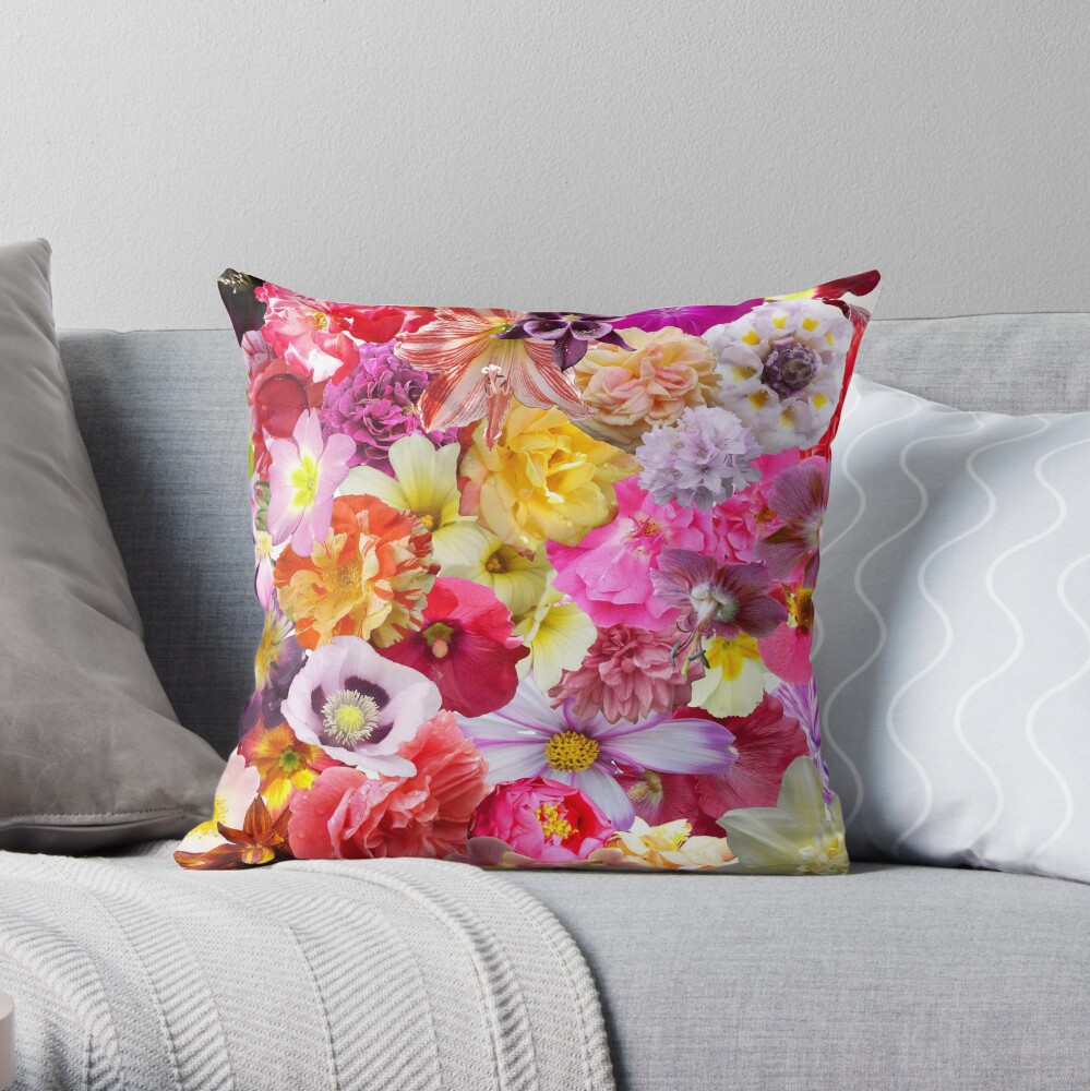 Flower Power Throw Pillow