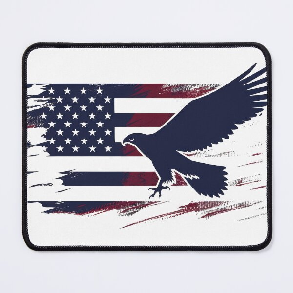 Item preview, American flag with an eagle silhouette, symbolizing patriotism and freedom. Perfect for national pride and Independence Day themes. designed and sold by kitidach-create.
