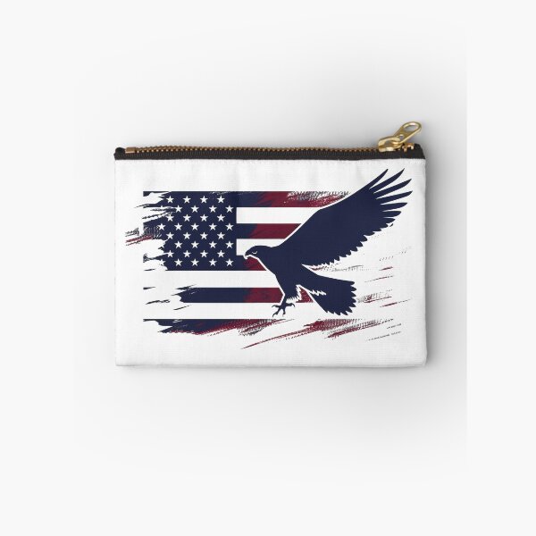 Item preview, American flag with an eagle silhouette, symbolizing patriotism and freedom. Perfect for national pride and Independence Day themes. designed and sold by kitidach-create.