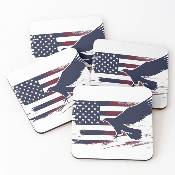 Item preview, American flag with an eagle silhouette, symbolizing patriotism and freedom. Perfect for national pride and Independence Day themes. designed and sold by kitidach-create.