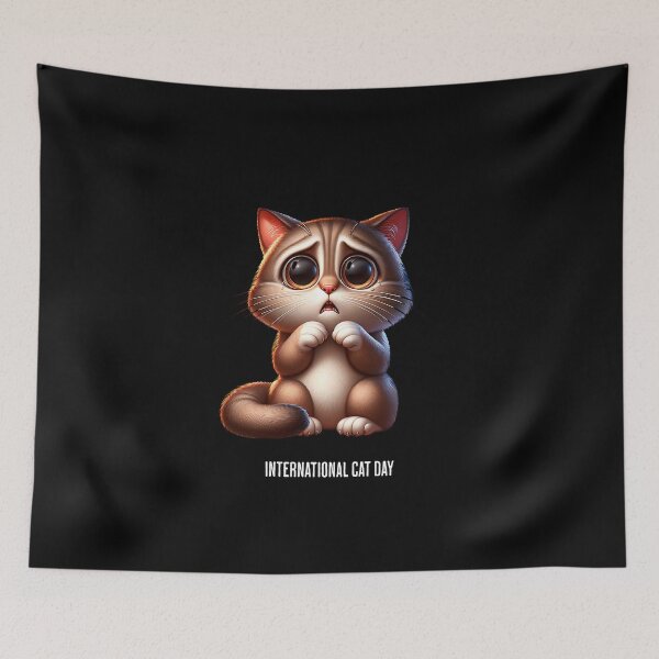 Item preview, Scaredy Cat - International Cat Day designed and sold by Pflugart.