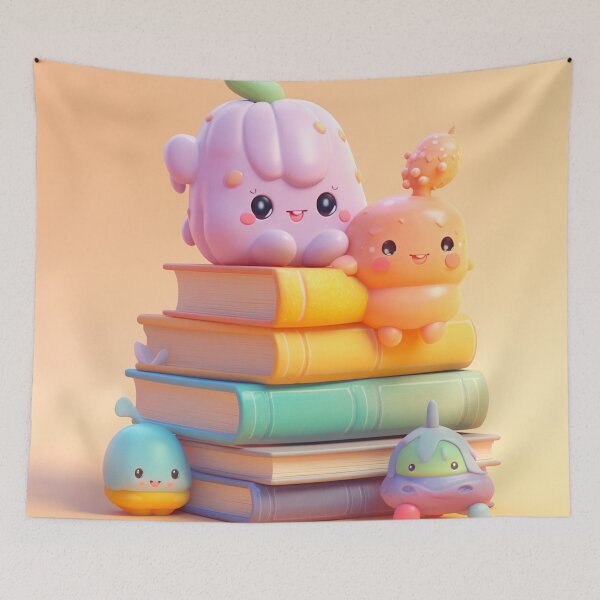 Item preview, illustration books in the style of kawaii art designed and sold by Nanthikan.