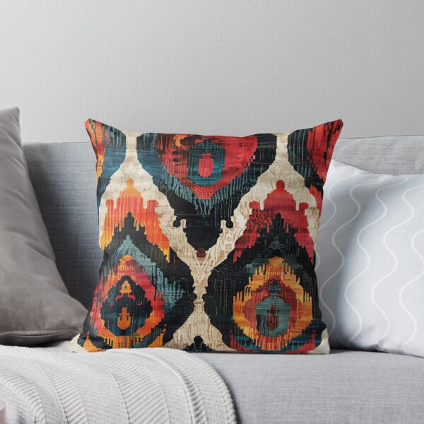 Item preview, Ikat Pattern 5 colourful design designed and sold by LD ART.