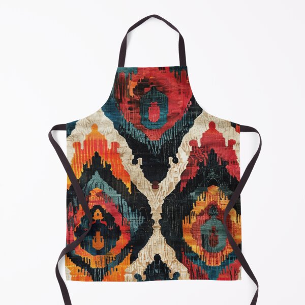 Item preview, Ikat Pattern 5 colourful design designed and sold by LD ART.