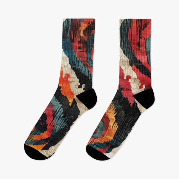 Item preview, Ikat Pattern 5 colourful design designed and sold by LD ART.