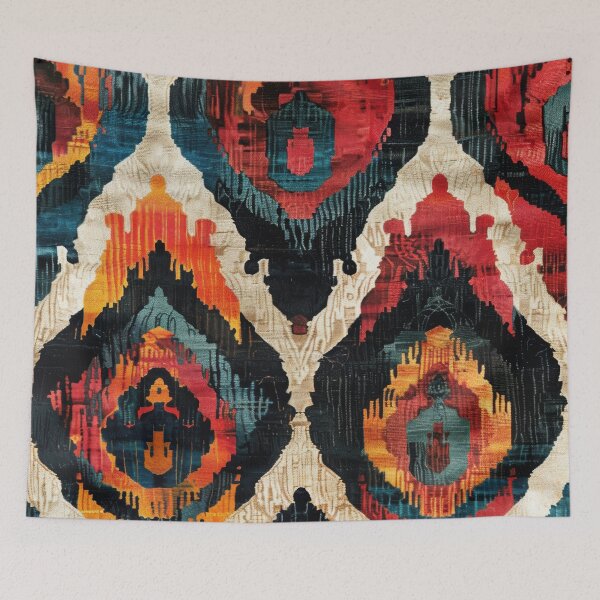 Item preview, Ikat Pattern 5 colourful design designed and sold by LD ART.