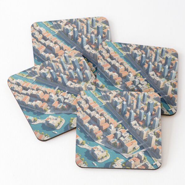 Item preview, city, landscape, houses, streets, art designed and sold by DonnaBlankaArt.