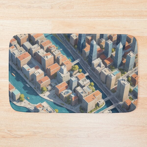 Item preview, city, landscape, houses, streets, art designed and sold by DonnaBlankaArt.
