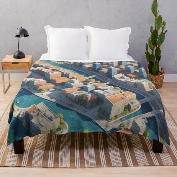 Item preview, city, landscape, houses, streets, art designed and sold by DonnaBlankaArt.