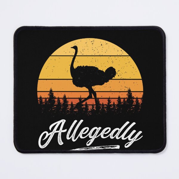 Item preview, Allegedly Ostrich Flightless Bird Vintage Retro Sunset Distressed designed and sold by zenpatterns.