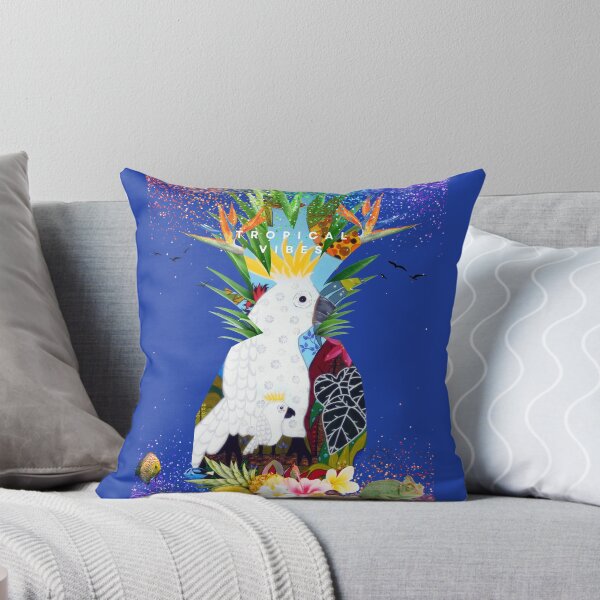Item preview, Tropical vibes, mother and baby cockatoo designed and sold by GabiVitryArt.