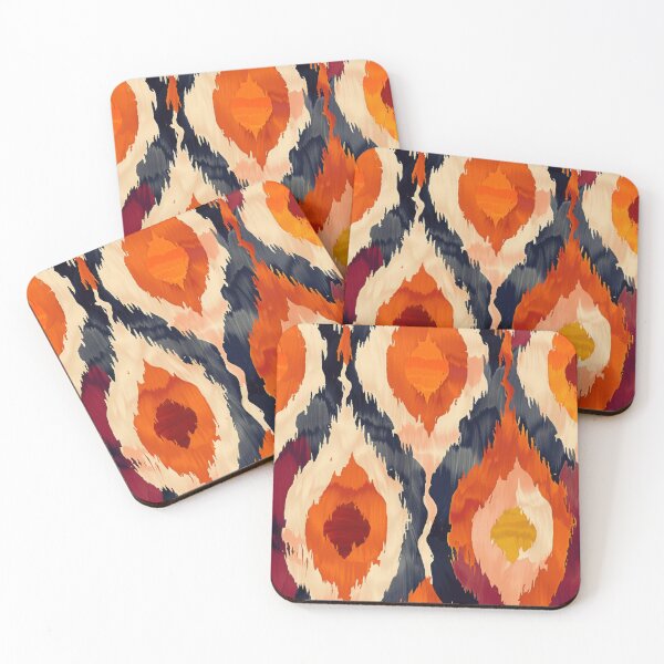 Item preview, Ikat Pattern 6 colourful design designed and sold by LD ART.