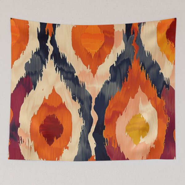 Item preview, Ikat Pattern 6 colourful design designed and sold by LD ART.