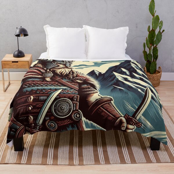 Item preview, Viking with two daggers, illustration style designed and sold by Salimgor Hangaround Music.
