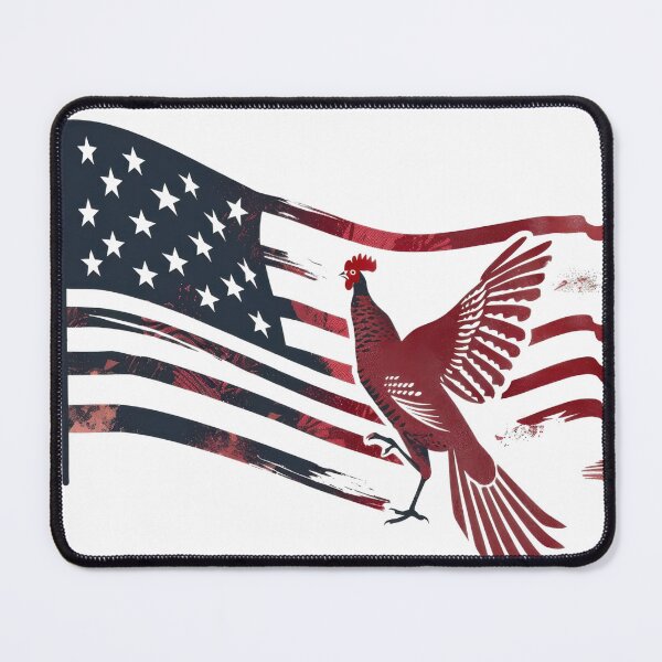 Item preview, Artistic depiction of a stylized American flag combined with the silhouette of a bird in a dynamic, red and black color scheme. designed and sold by kitidach-create.