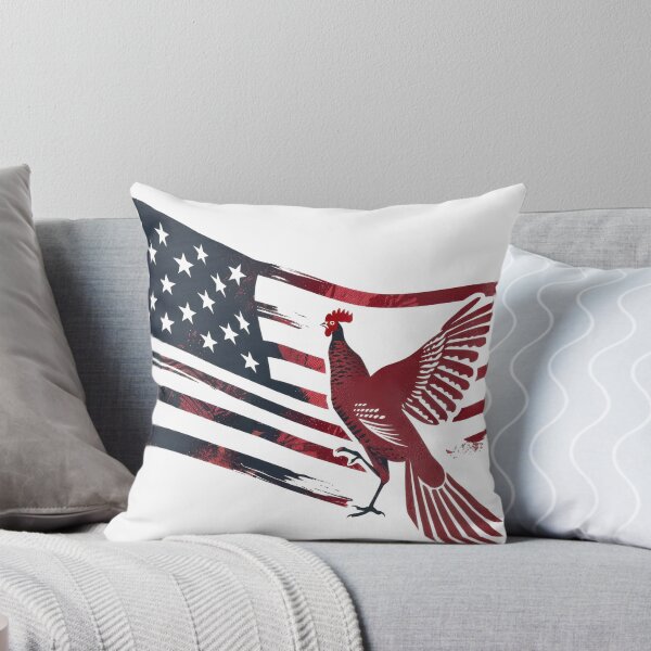 Item preview, Artistic depiction of a stylized American flag combined with the silhouette of a bird in a dynamic, red and black color scheme. designed and sold by kitidach-create.