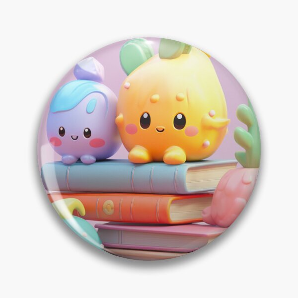 Item preview, illustration of some colored shaped objects on books, in the style of kawaii art designed and sold by Nanthikan.