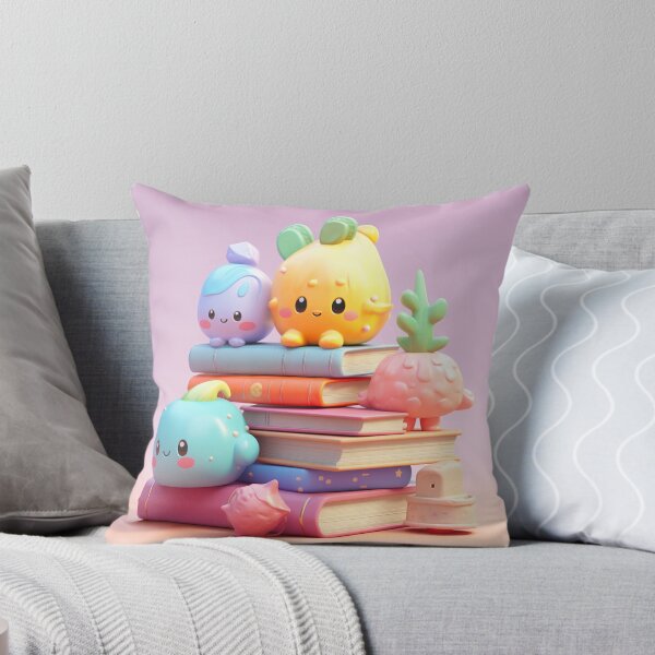 Item preview, illustration of some colored shaped objects on books, in the style of kawaii art designed and sold by Nanthikan.