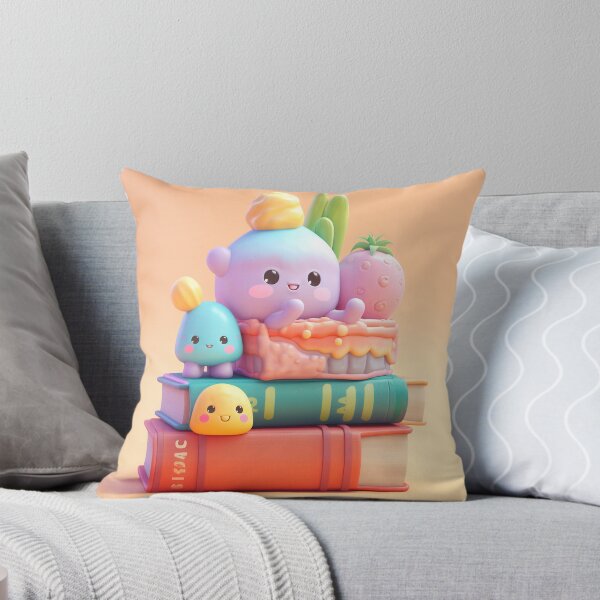 Item preview, illustration of some colored shaped objects on books, in the style of kawaii art designed and sold by Nanthikan.