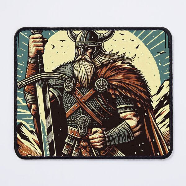 Item preview, Viking with great sword, illustration style designed and sold by Salimgor Hangaround Music.