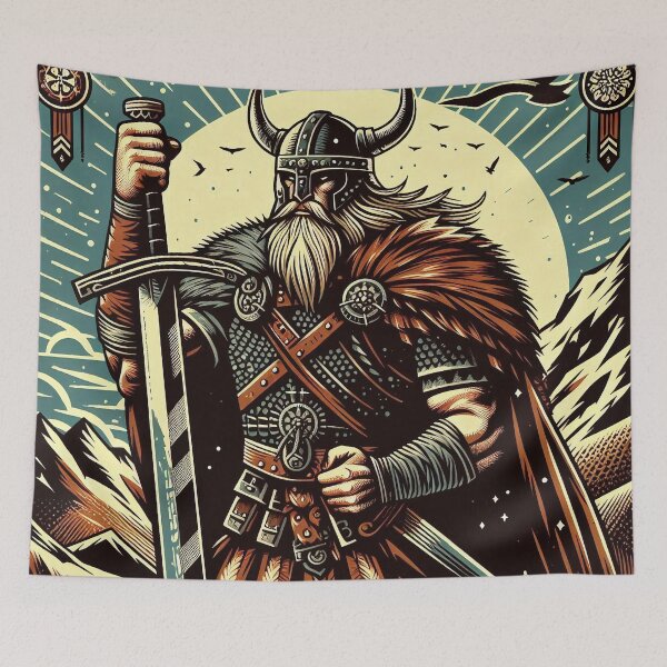 Item preview, Viking with great sword, illustration style designed and sold by Salimgor Hangaround Music.