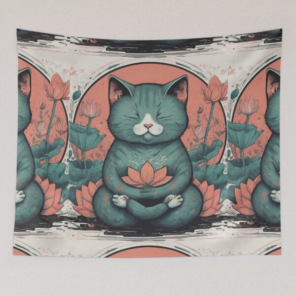 Item preview, Yoga Cat designed and sold by ZibaCentralShop.