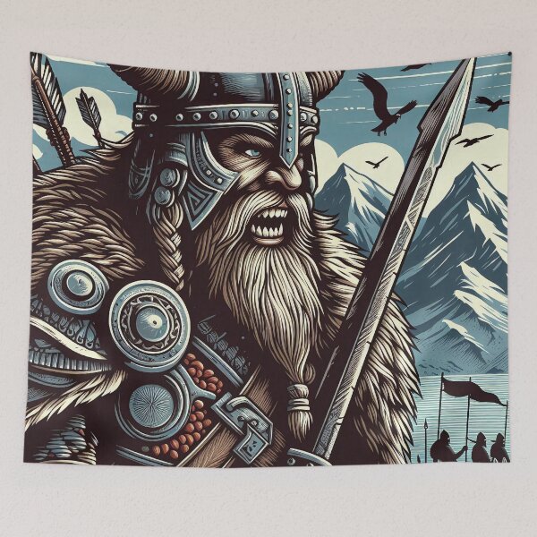 Item preview, Viking with sword, illustration style designed and sold by Salimgor Hangaround Music.