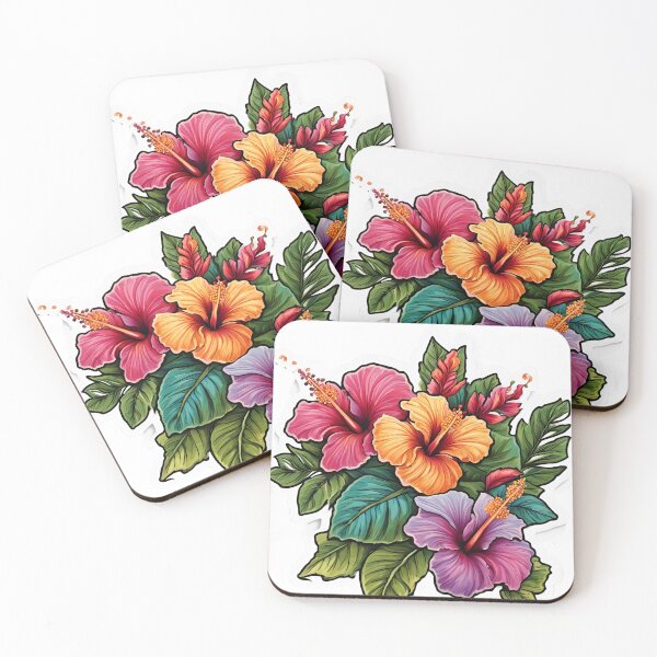 Item preview, Colorfull Hawaiian Hibiscus Set  designed and sold by CyberArtistOne.
