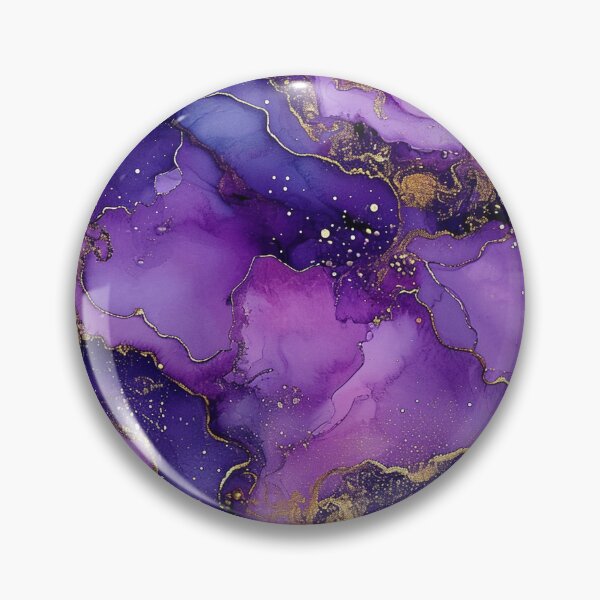 Item preview, Vibrant Purple and Gold Glitter Marble Print designed and sold by KT1981.