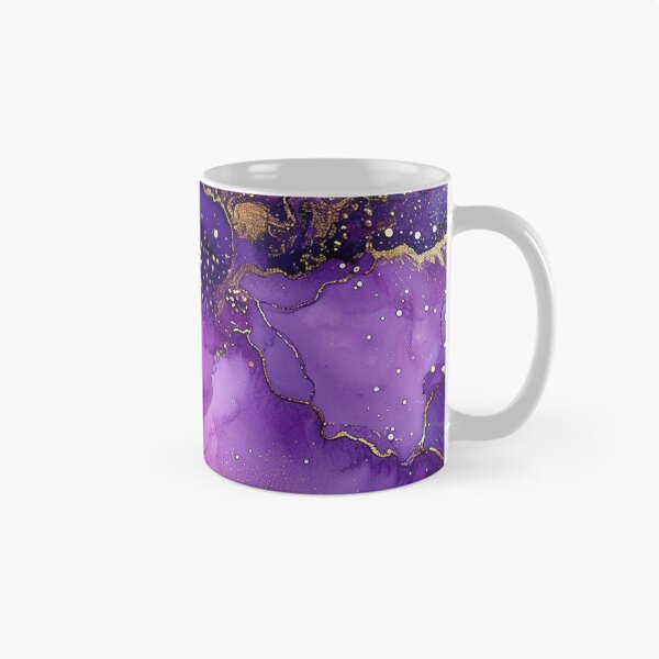 Item preview, Vibrant Purple and Gold Glitter Marble Print designed and sold by KT1981.