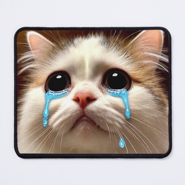 Item preview, Crying Cat Meme - When You Realize It's Monday Tomorrow designed and sold by CatmemesArt.