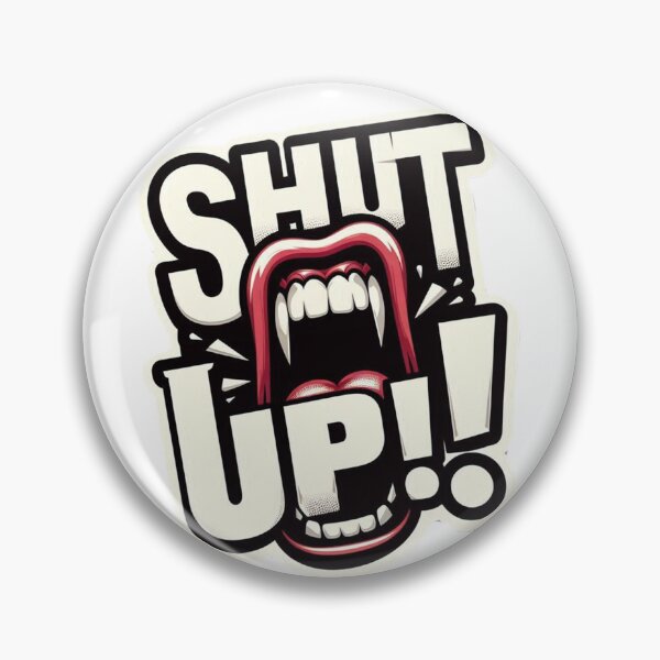 Item preview, Bold 'Shut Up!' Vector Graphic with Zippered Mouth. designed and sold by Andy-Many-Ideas.