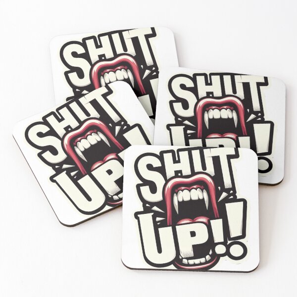 Item preview, Bold 'Shut Up!' Vector Graphic with Zippered Mouth. designed and sold by Andy-Many-Ideas.