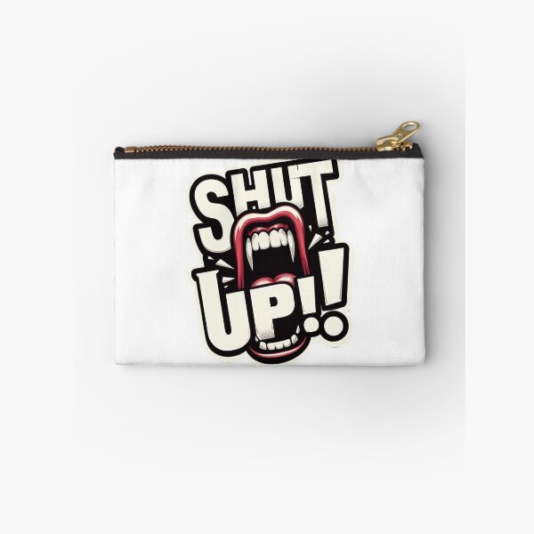 Item preview, Bold 'Shut Up!' Vector Graphic with Zippered Mouth. designed and sold by Andy-Many-Ideas.