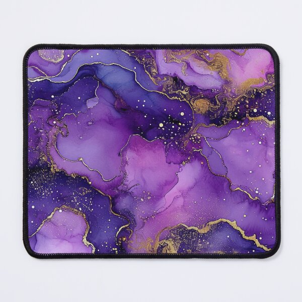 Item preview, Vibrant Purple and Gold Glitter Marble Print designed and sold by KT1981.