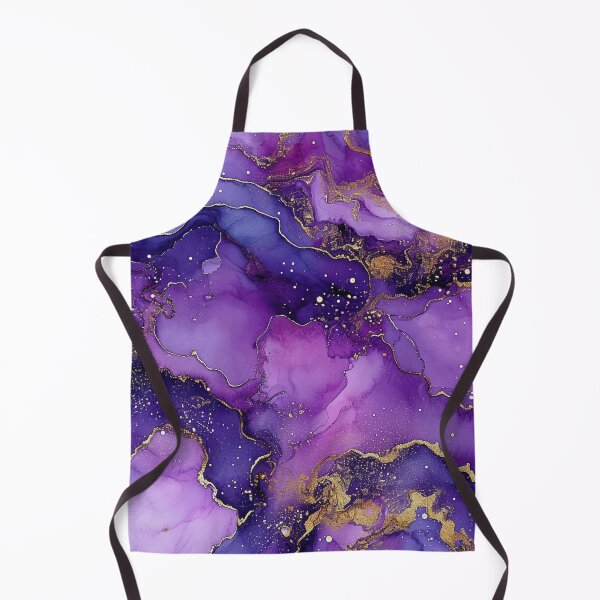 Item preview, Vibrant Purple and Gold Glitter Marble Print designed and sold by KT1981.