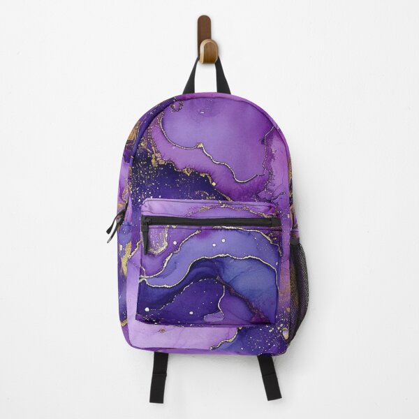 Item preview, Vibrant Purple and Gold Glitter Marble Print designed and sold by KT1981.