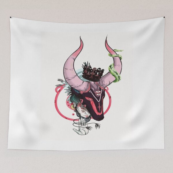 Item preview, Horned Creature with Serpent	 designed and sold by lesanverp.