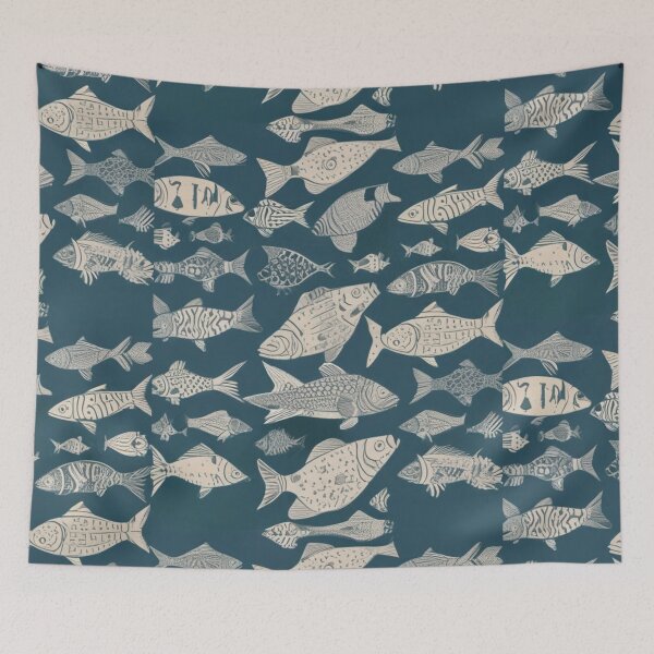 Item preview, Fish pattern designed and sold by ZibaCentralShop.